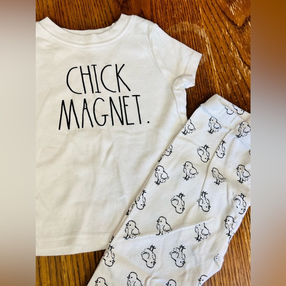 RAE DUNN, 4T Kids Chick Magnet Shirt and Pants Set - Picture 4 of 7